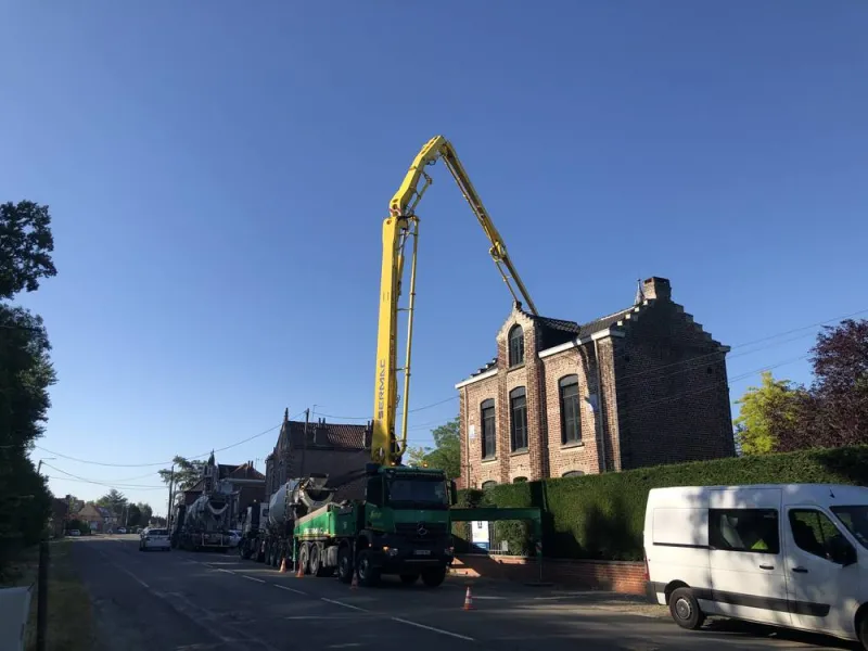 Pompage de béton, Lille, TRANS-LINE