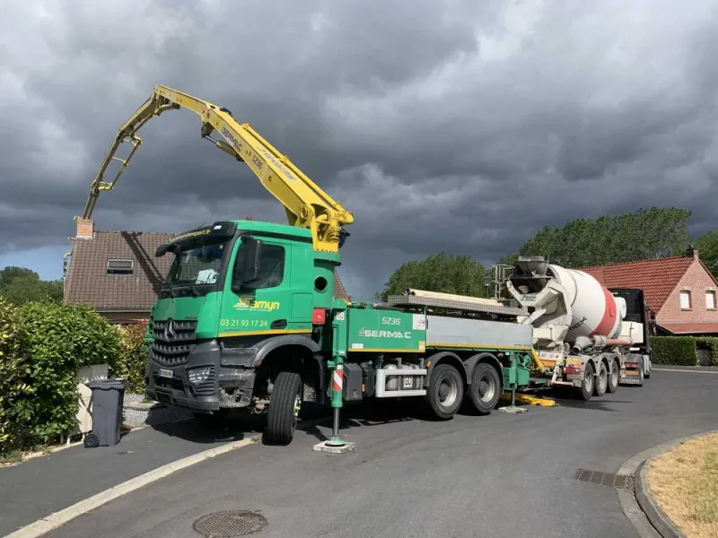 Pompage de béton, Lille, TRANS-LINE