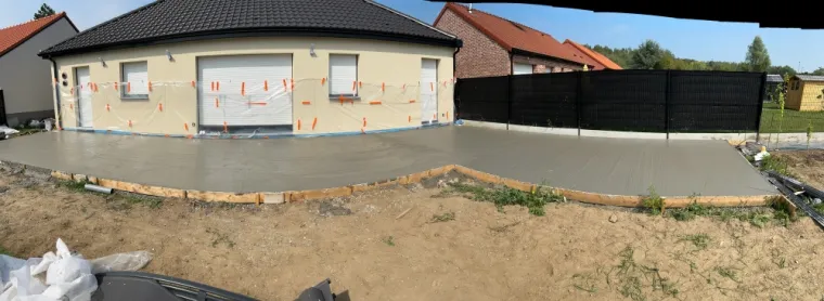 Coulage terrasse sur Lallaing, Lille, TRANS-LINE