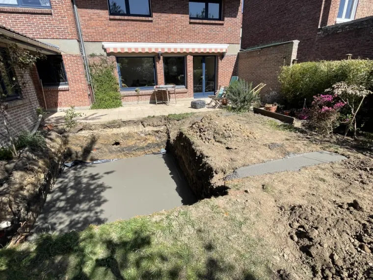 Coulage fond de piscine sur lys les lannoy, Lille, TRANS-LINE
