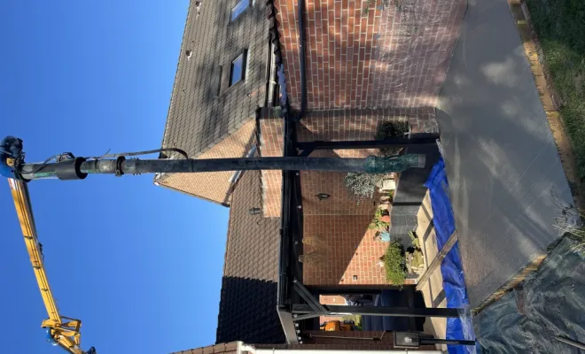 Coulage d’une dalle pour stocker du bois , Lille, TRANS-LINE