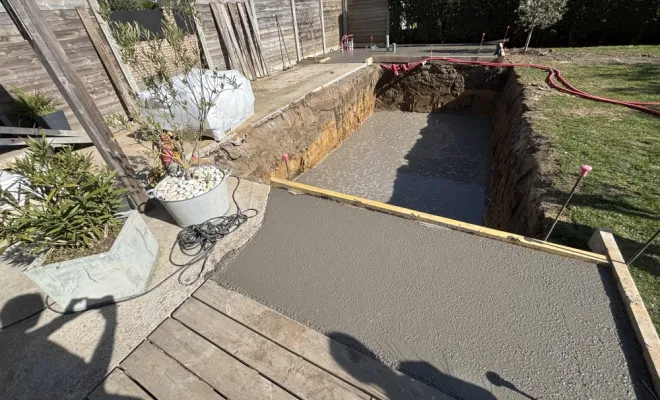 Coulage fond de piscine et terrasse, Lille, TRANS-LINE