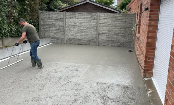 Coulage terrasse avec pompe , Lille, TRANS-LINE